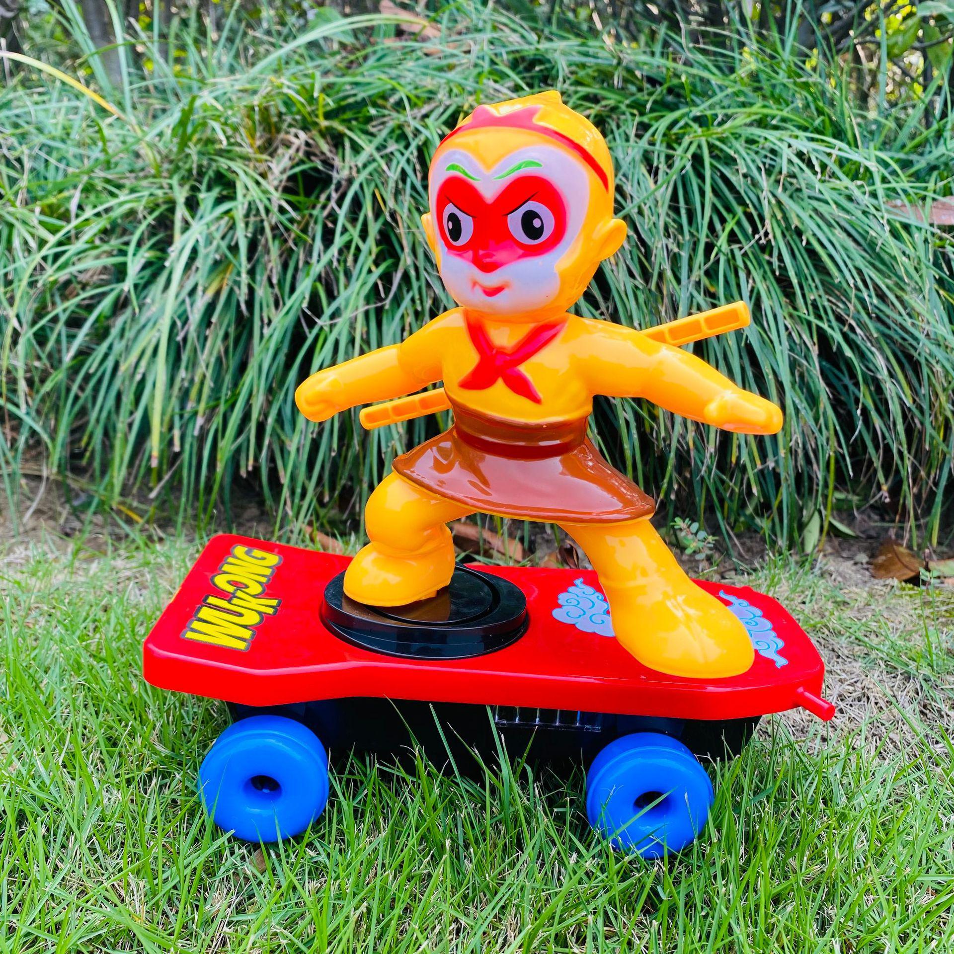 

Светящийся вращающийся самокат Сунь Укуна со звуковыми эффектами и кувыркающимися колесами