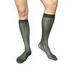 Men Thin Business Dress Socks Stretchy Nylon Sheer Knee Highs Dress Socks Over the Calf Dress Socks Sheer Casual Socks