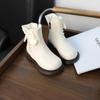 Children's Winter Boots Sweet Chic Bowknot Kids Girls Beige Ankle Boots Fashion Versatile Princess Causal Lolita Cotton Boots
