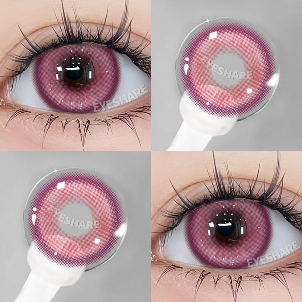 COD Eyeshare 1 Pair Red Color Cosplay Contact Lenses Pink Purple Colored Eye Makeup Contacts Fashion PUpils for Halloween