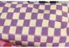 Ins-Style Plaid Knit Makeup Bag - Large Capacity Contrasting Yarn Pencil Case