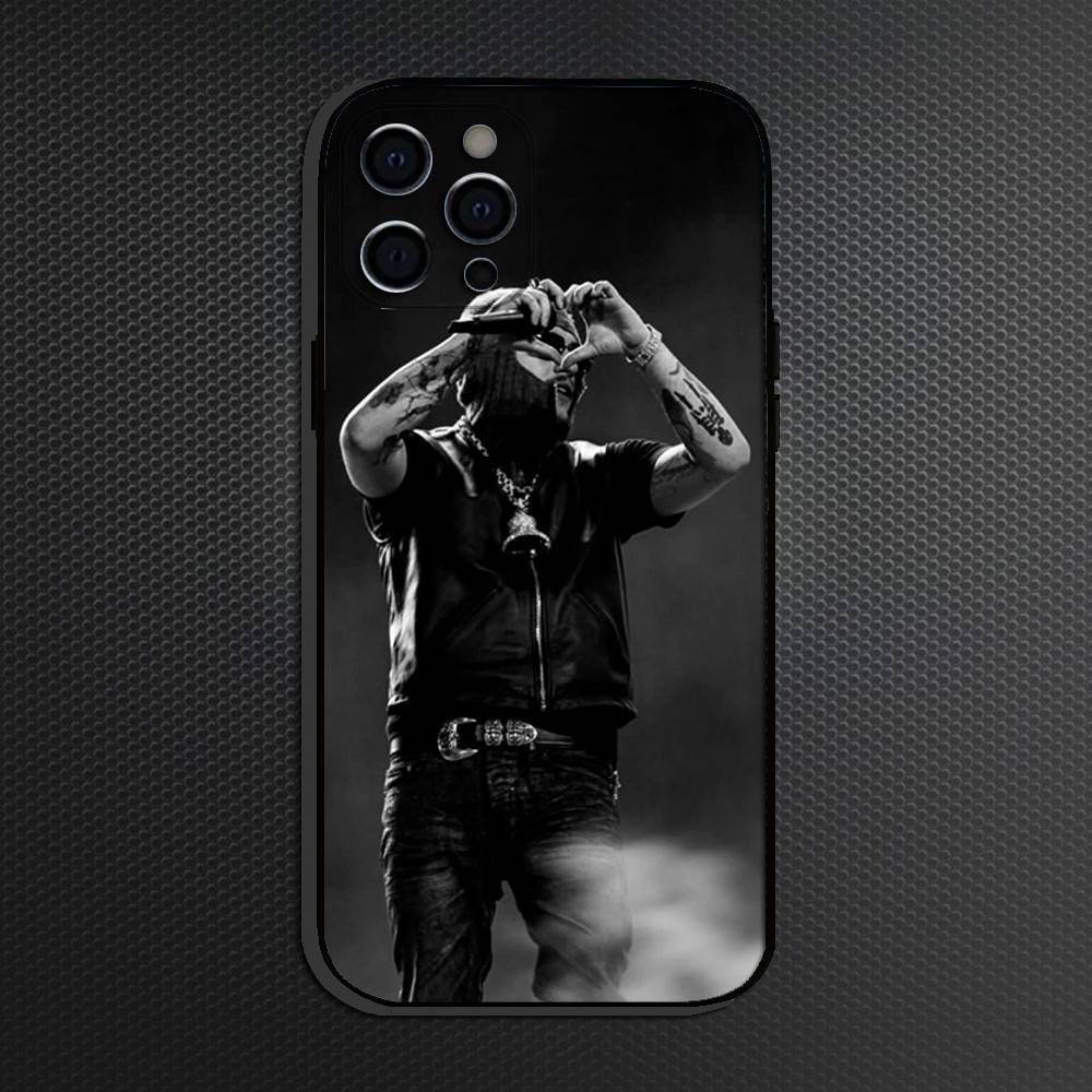 Y-Yeat Rapper AfterLyfe Pouzdro na telefon Pro iPhone 16,15,14,13,12,11 Plus,Pro Max, Měkký silikonový černý kryt
