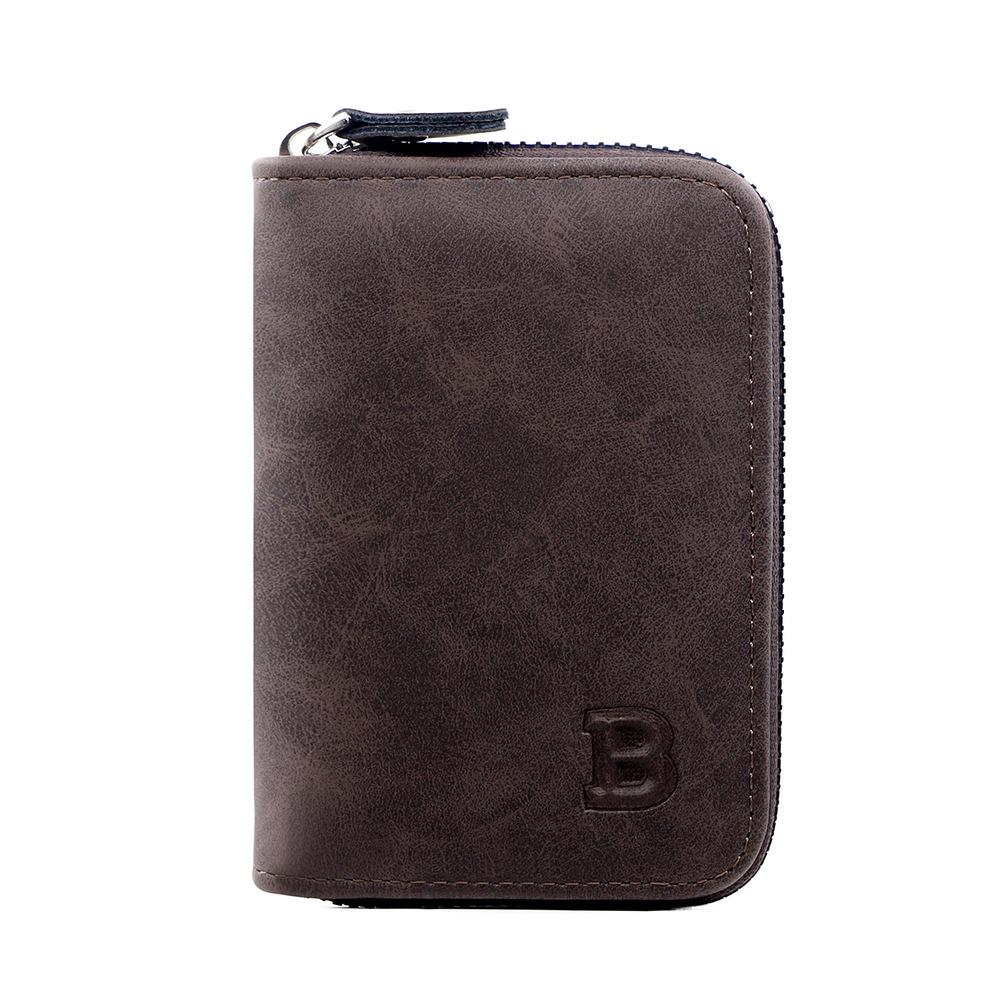Men's Vintage B-Embossed Accordion Card Holder with Large Capacity and Coin Purse