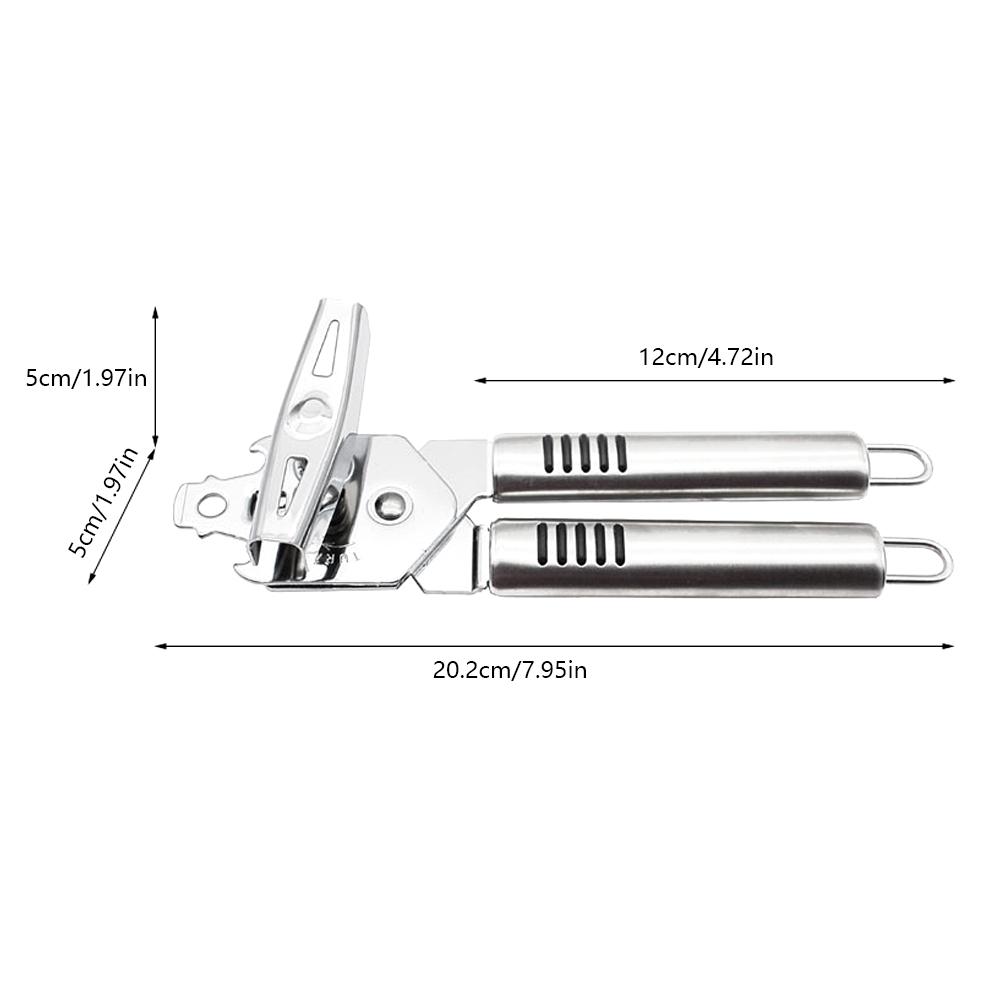 Stainless Steel Can Opener Multi Function Opener Handheld Cutting Can Opener Kitchen Bar Beer Effort-Saving Manual Bottle Opener