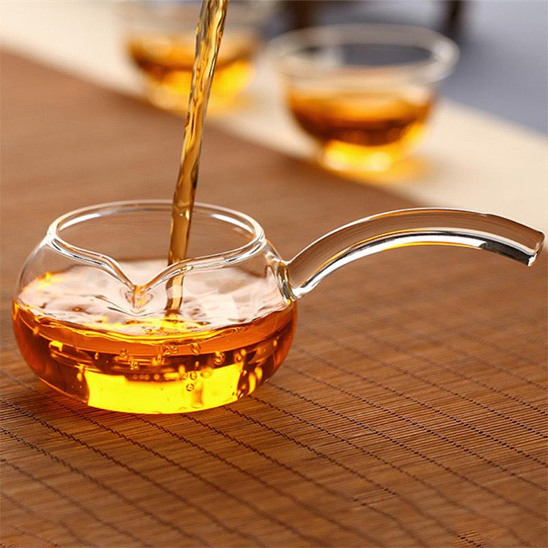 250ml Long Handle High Borosilicate Glass Fair Cup Teaware Heat-resistant Transparent Tea Dispenser Tea Ceremony Accessories