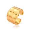 Stainless Steel Baroque Hammered Adjustable Open Ring