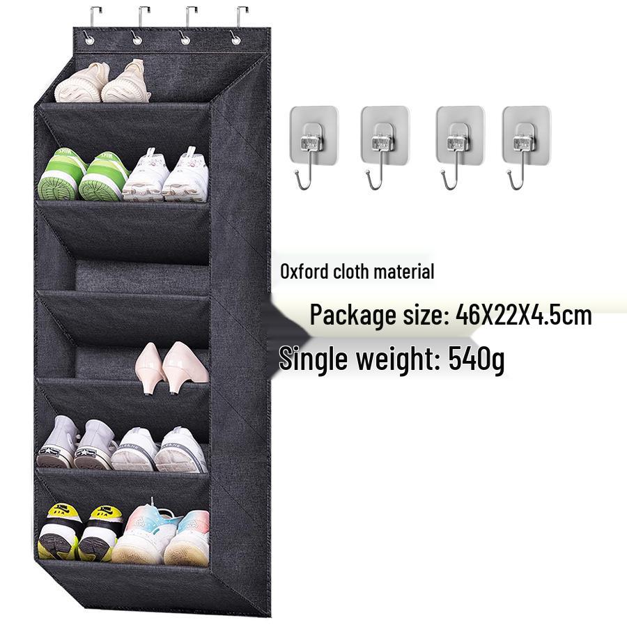 Wall-Mounted Multi-Layer Foldable Shoe and Sundry Storage Bag