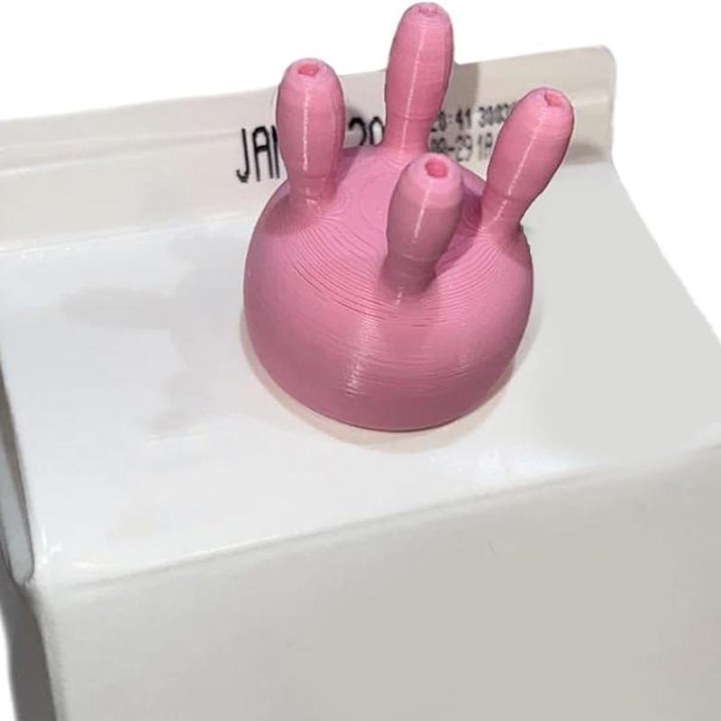 

Напечатанная на 3D крышка для молока, картонная коробка для молока, украшенная красивой поворотной крышкой, модель коровы, крышка для молока розовый