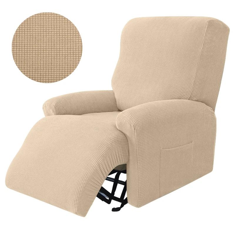 Knitted Recliner Sofa Covers Lazy Boy Elastic Sofa Protector Relax Armchair Cover Lounge Home Pets Anti-Scratch 1/2/3/4 Seater