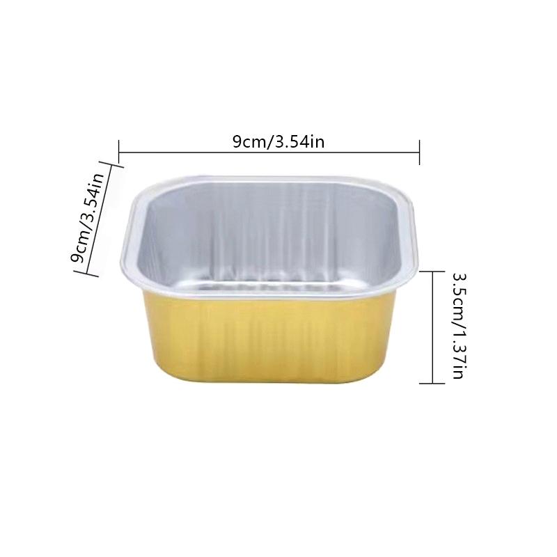 10 szt. Aluminiowe foremki na babeczki Nieprzywierające aluminiowe foremki do pieczenia 150 ml Kwadratowe foremki na budyń i desery Artykuły na przyjęcie weselne