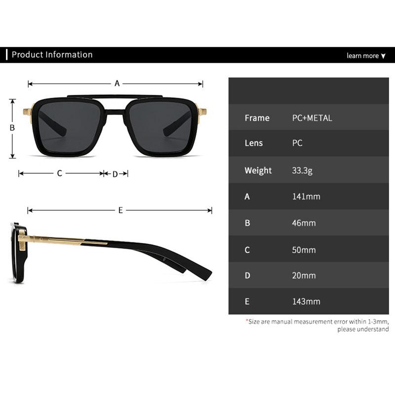 Vintage Pilot Square Sunglasses Women For Men Luxury Brand Designer Sun Glasses Punk Popular Outdoor Driving Eye Glasses Uv400