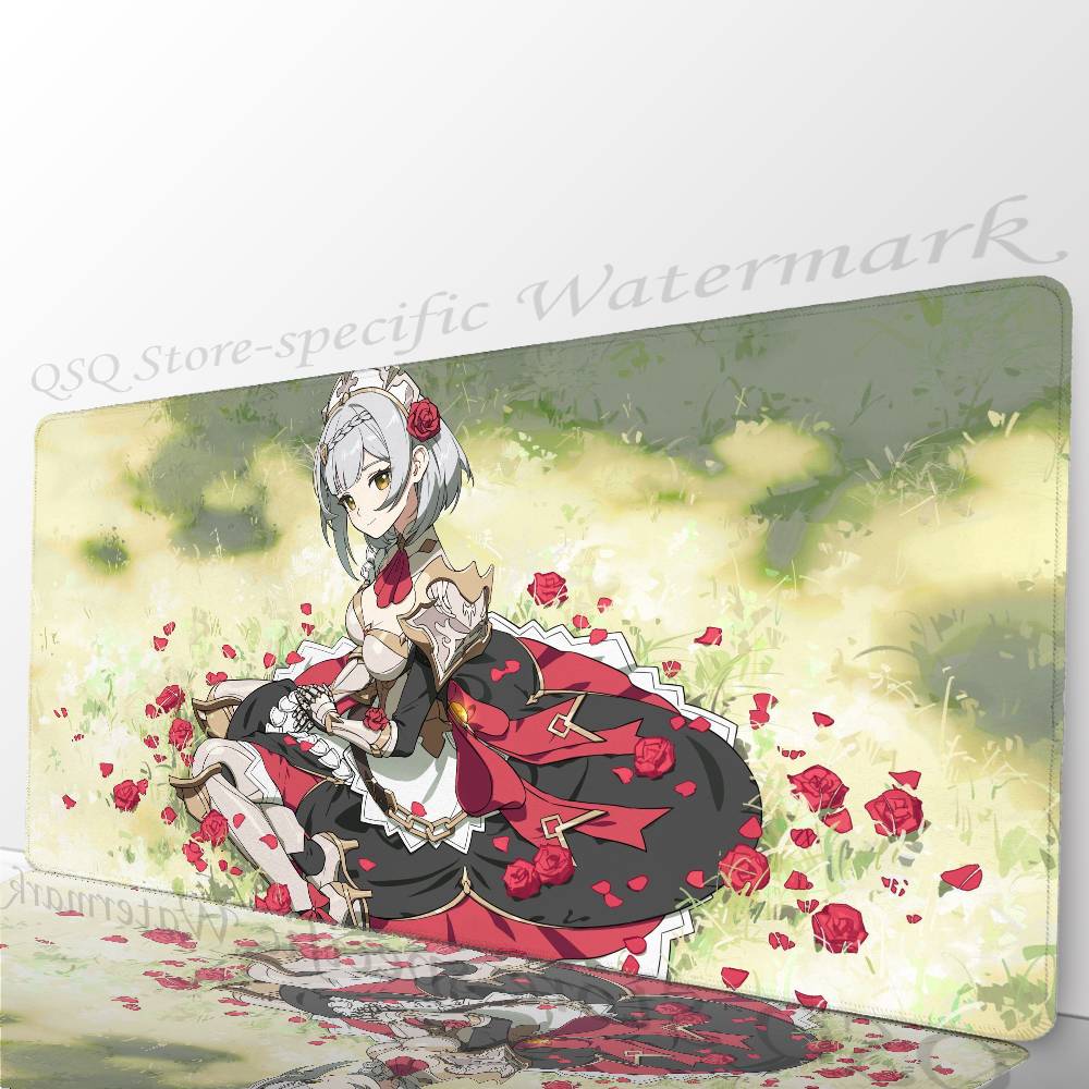 Noelle Anime G-Genshin Impact Mousepad Non-slip Suitable For Office Computers Laptops E-sports Game Desk Mats XXL Keyboard