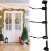 Black Front Door Garland Heavy-Duty Adjustable Hook, Rod, Reusable for Christmas Decorations, Wreaths, String Lights