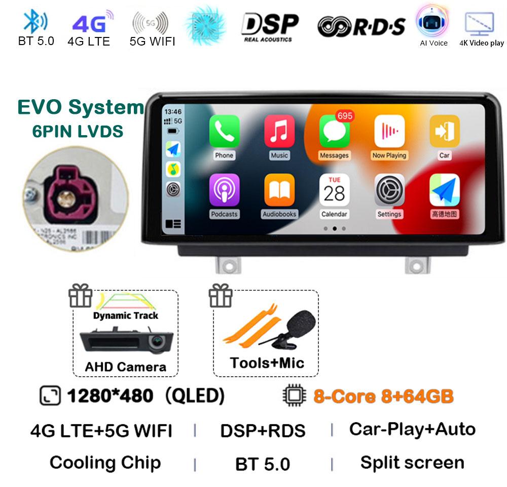 Android 14 Wireless Carplay Auto 10.25'' For BMW 1/2/3/4 Series F20/F21/F22/F30/F31/F32/F33/F34/F36 Car Radio Multimedia Stereo
