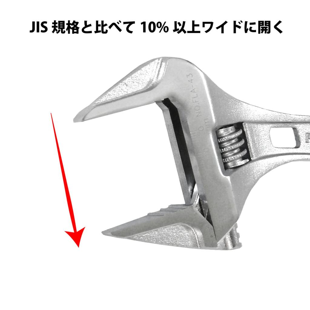 Fujiya Light Short Monkey Wide 0-43mm (Lightweight, Opening) FLS-43G-F