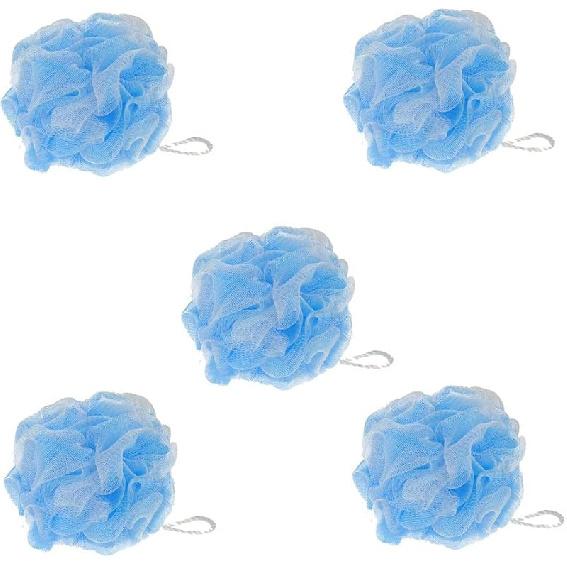 

Губка для душа, мочалка-пуф, сетчатая мочалка, отшелушивает, очищает, успокаивает кожу ((Упаковка из 18 штук)) (5-Pack)