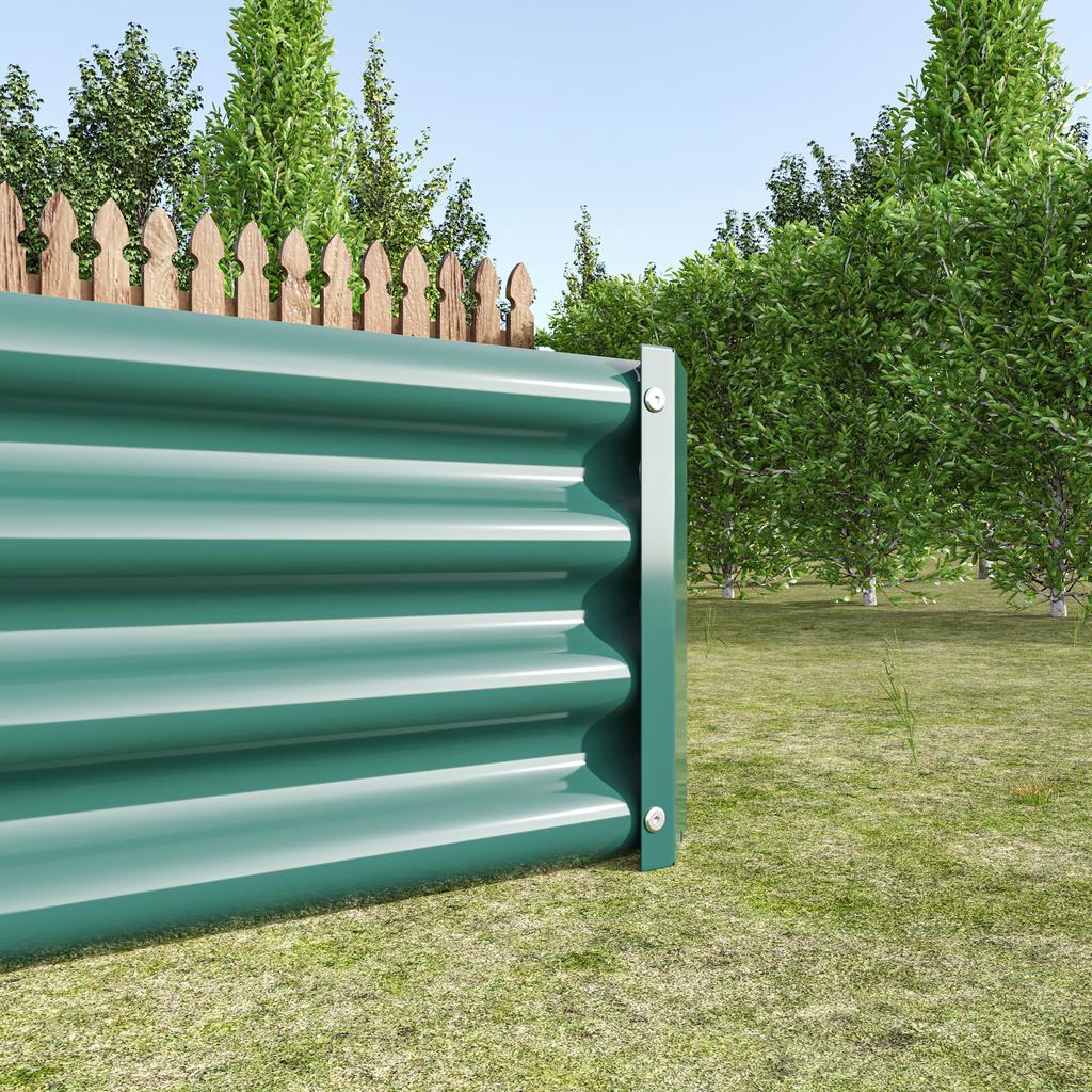 Raised Bed Metal Planter, Robust Sheet Steel, Rust Protection, Long Durability, Kit without Bottom, Ideal for Vegetables, Herbs & Flowers, Anthracite