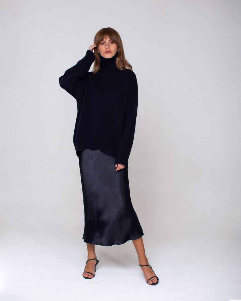 European & American Women's Thick Knit Sweater - Autumn/Winter, Loose High Neck Pullover