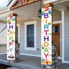 Happy Birthday Couplet Banner Balloon Cake 1 Pair Indoor Outdoor Decor