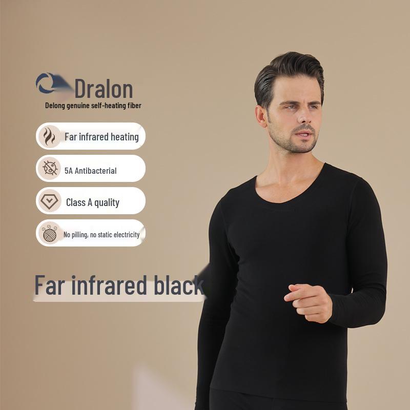 Men's Seamless Velvet Thermal Underwear Set – Self-Heating Top & Bottom for Autumn