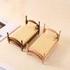 Bedroom Dollhouse Wood Bed Scene Decor Simulation Single Bed Miniature Wood Bed  Doll Accessories