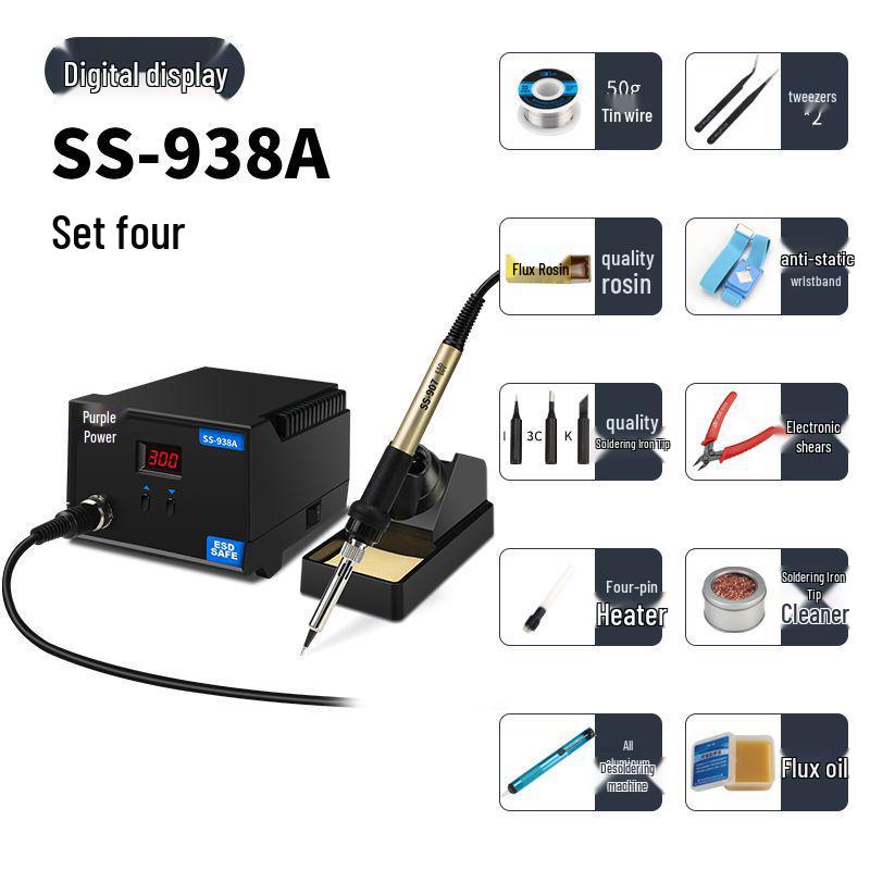 936 Adjustable Temperature 60W Soldering Station - Ideal for Household and Mobile Phone Electronic Repairs.