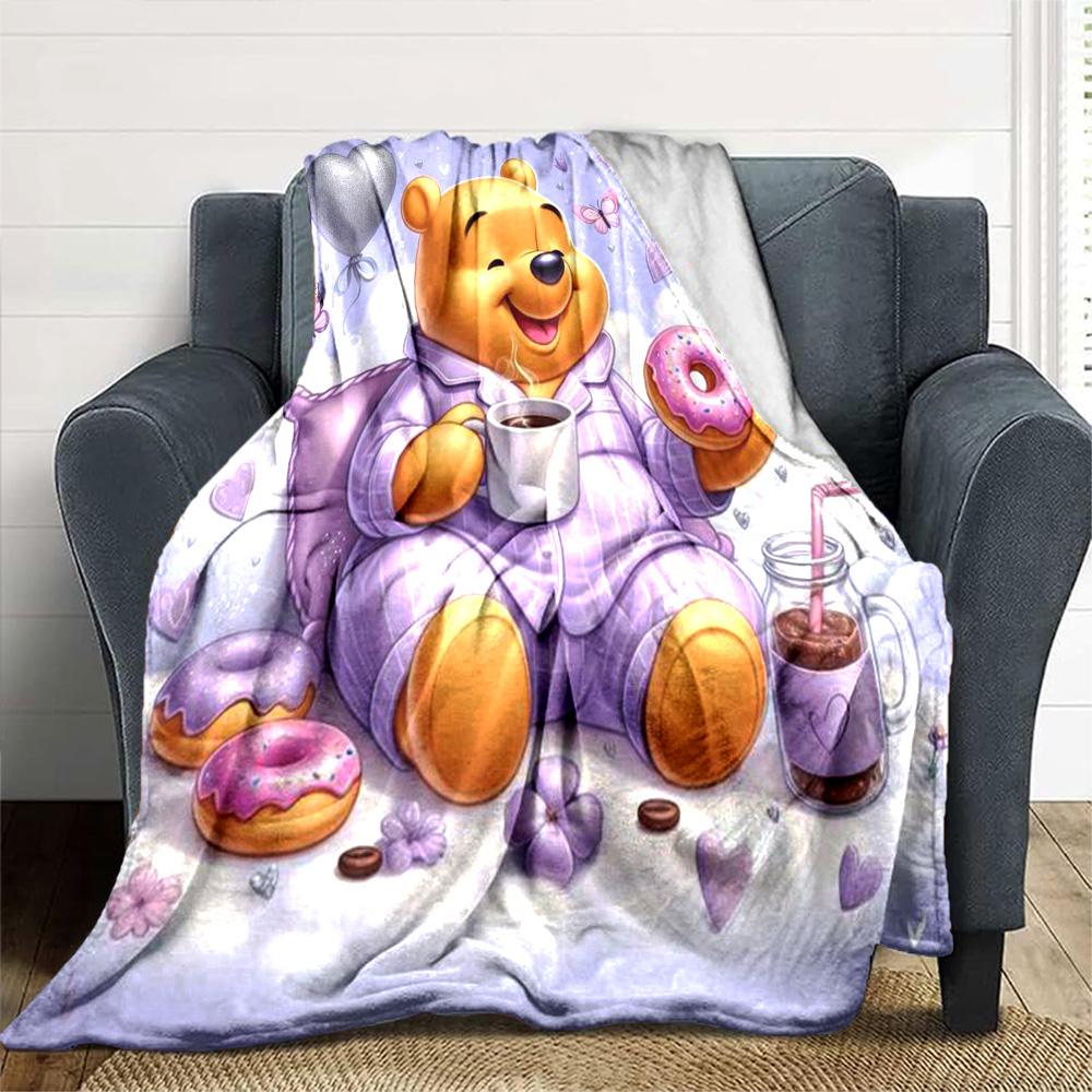 Piglet'S Sweet Dreams Flannel Blanket Super Soft Warm Cozy Blanket For Sofa Bed Office Travel Allseason Home Decor Gift