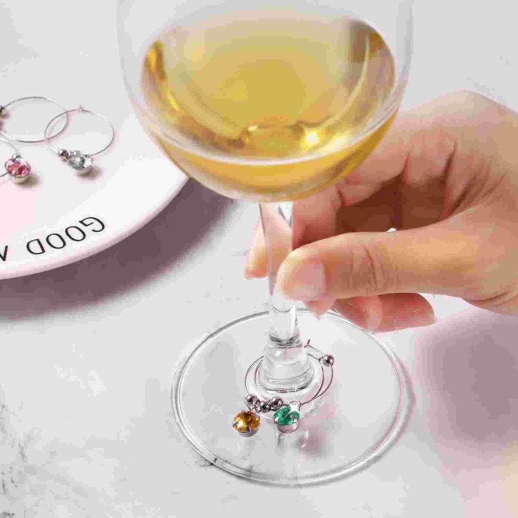 Colored Bottles Markers Glasses Tags Creative Charm Makers Charms Hanging Ring