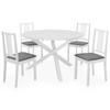 Día Y Noche - Día Y Noche Dining Room Furniture Set 5 Pieces White MDF