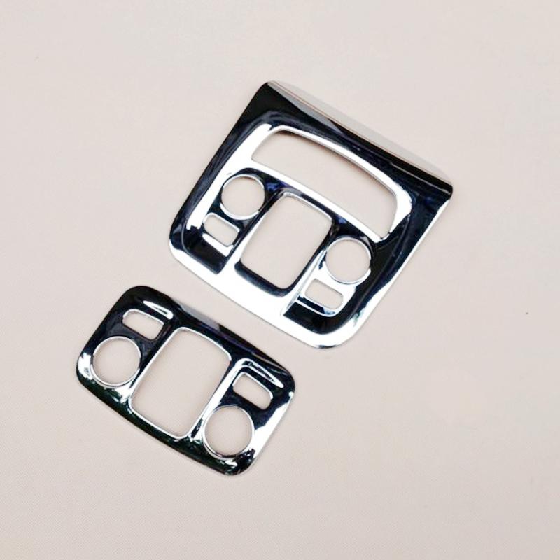 

ABS хром для Peugeot 2008 2014 15 16 2017 автомобильные аксессуары передняя и задняя лампа для чтения лампа кнопка управления рамка панель крышка