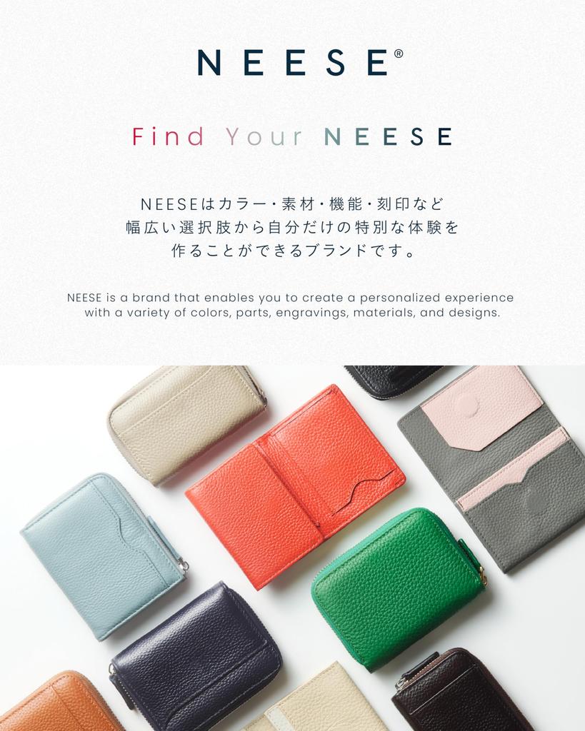 Mini Genuine for Women and Accordion Coin Card Auspicious Day Gift Outer [NEESE] Wallet, Leather, Bi-fold Wallet, Compact, Men, Style, Purse, Case,