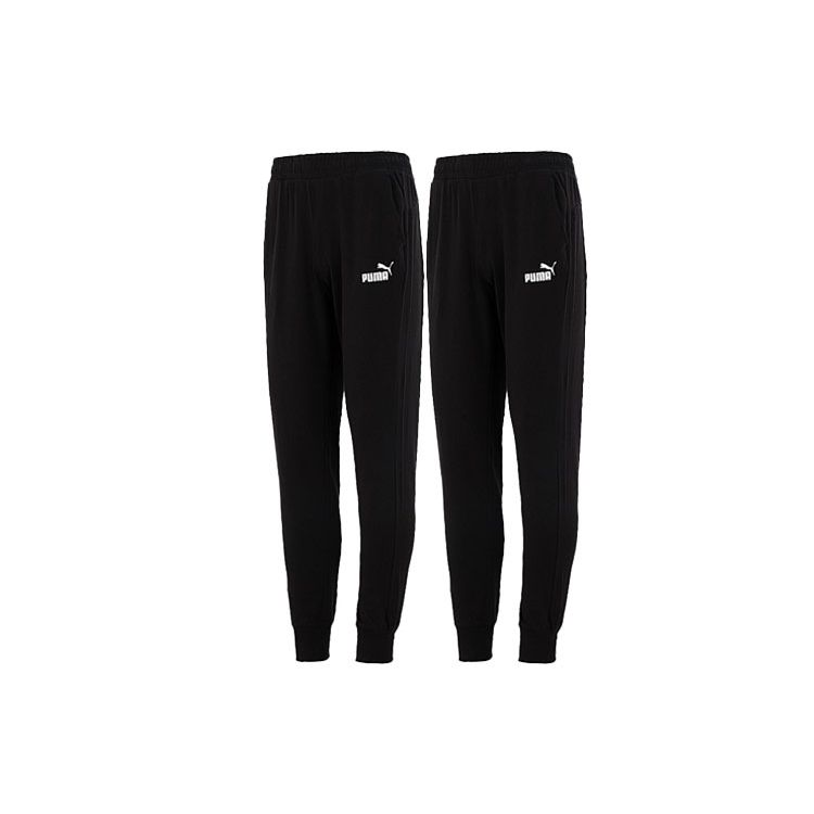 Puma Running Training Knit Tapered Joggers Men Bottoms Black 588716-01