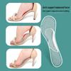 Long Gel Invisible High Heel Half-Size Insoles for Women, Flat Feet Sandal Insoles for Arch Support and Massage, Seven-Point Design