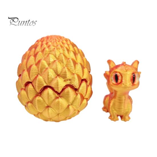 

3D-печатное украшение в виде яйца дракона, яркий цвет, маленький размер, игрушка для снятия стресса, очаровательная мультяшная статуэтка дракона C