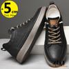 Herren Booster Sneaker Klobige Schuhe mit Absatzerhöhung Einlegesohle für 6 cm Höhenzunahme Herren Lift Hoch Leder Frühling Herbst Übergröße 36-47