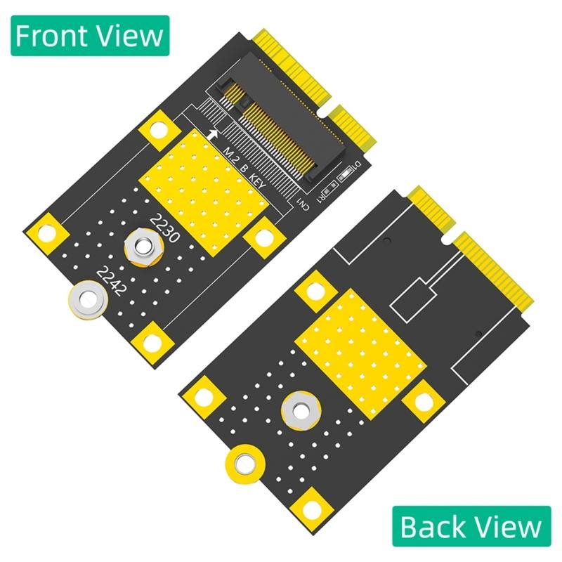 M.2 B Key To mSATA Adapter Card Risers M.2 mSATA SSDs To mSATA Male Converters Support 2230 2242 M.2 SSDs Adapter