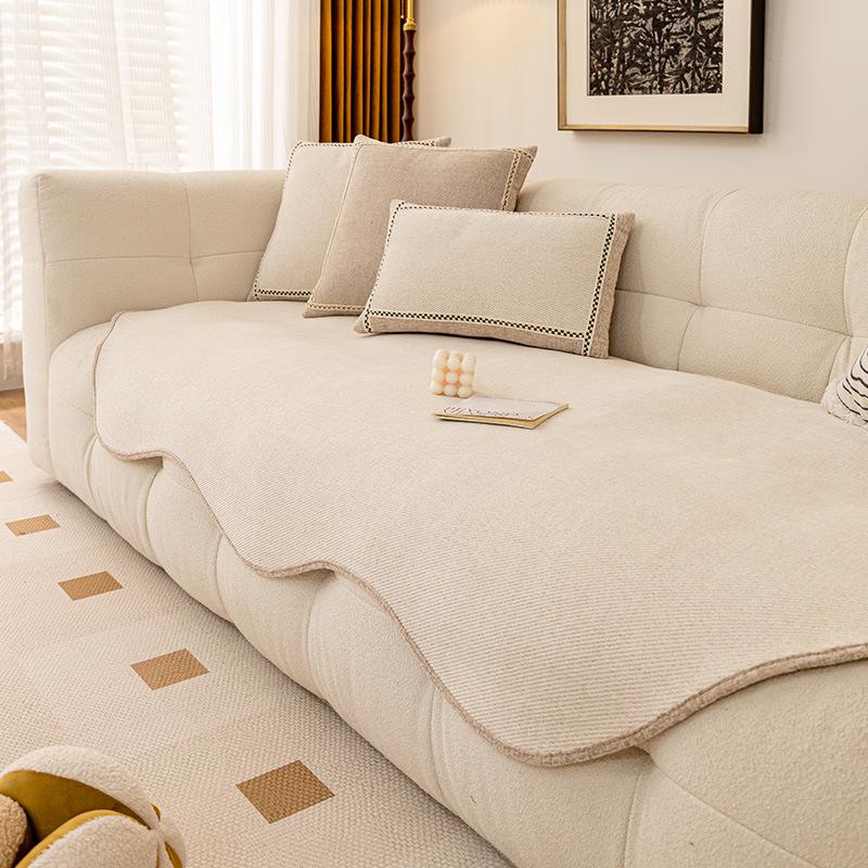 

Internet Celebrity Special-Shaped Sofa Cushion Four Seasons Universal Non-Slip Seat Cushion New High-End Straight Row Sofa Cover Cover Cloth 90*90cm