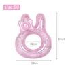 Cute Rabbit Ear Pool Float, Pink Glitter Swim Ring for Toddlers and Kids