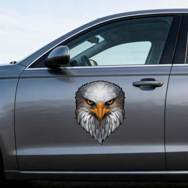 Strong Reflective Patriotic Bird & Flag Sticker Eye Catching Vehicle Sticker for Auto Laptop Coolers Bottle Gift