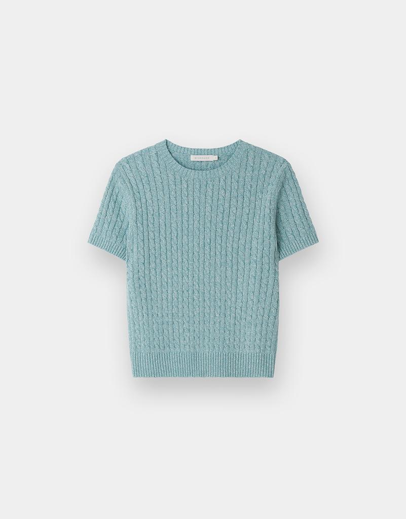 GIORDANO Cable Short Sleeve Knit Sweater 355521 [9Color] (B Type)