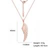 2024 Seraph Angel Wing Pendant Necklace for Women Stainless Steel Gold Color Choker Chain Necklace Fashion Jewelry Gifts