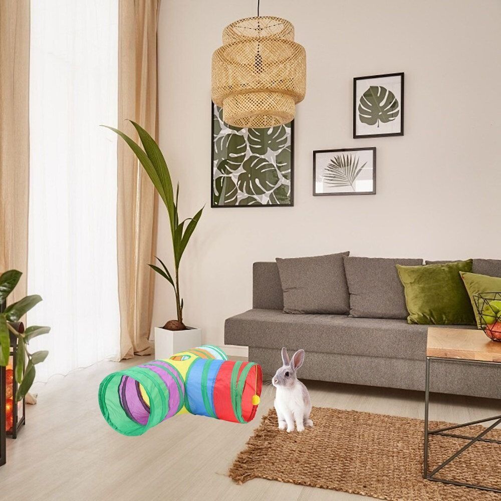 Foldable Cat Nest Breathable Pet Fun Play Toy Portable Cat Tunnel Tube  Cat