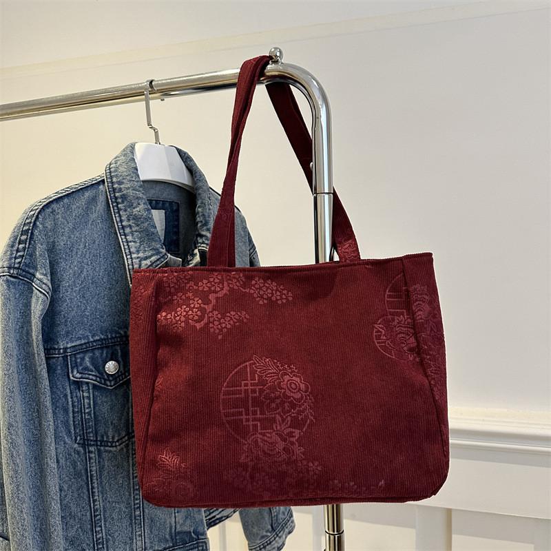 Trendy Green Shoulder Tote Bag For Women Featuring Elegant New Chinese Style Design