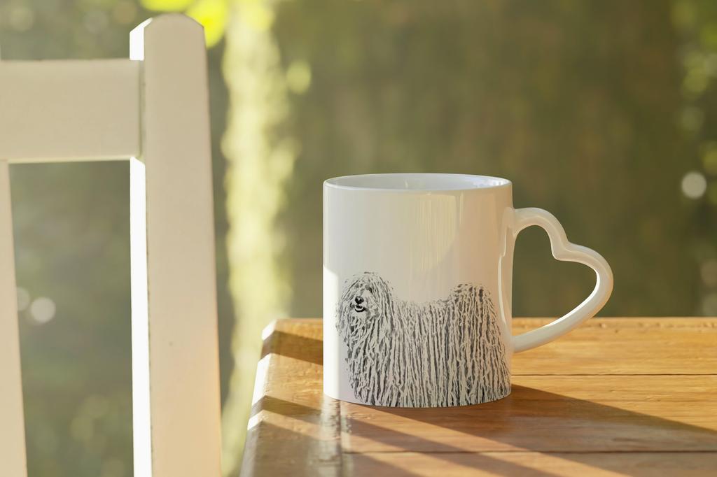 Puli, Hungarian Water Dog - cup with a dog, adorable cup with a heart-shaped handle, universal gift from the Art-Dog brand