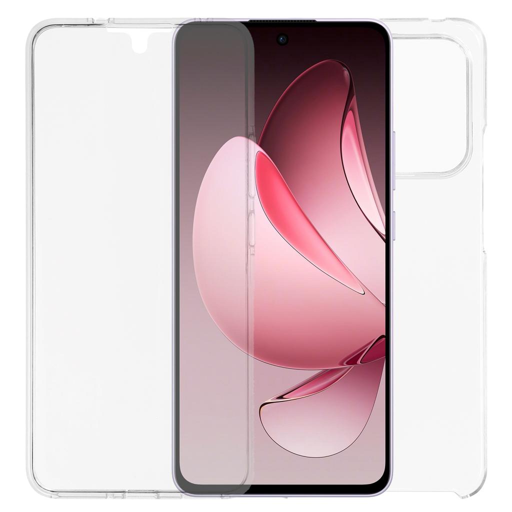 For Oppo Reno13 F 5G (Reno 13 FS 5G)/4G Case TPU Frame Clear Acrylic Back Phone Cover with PET Film