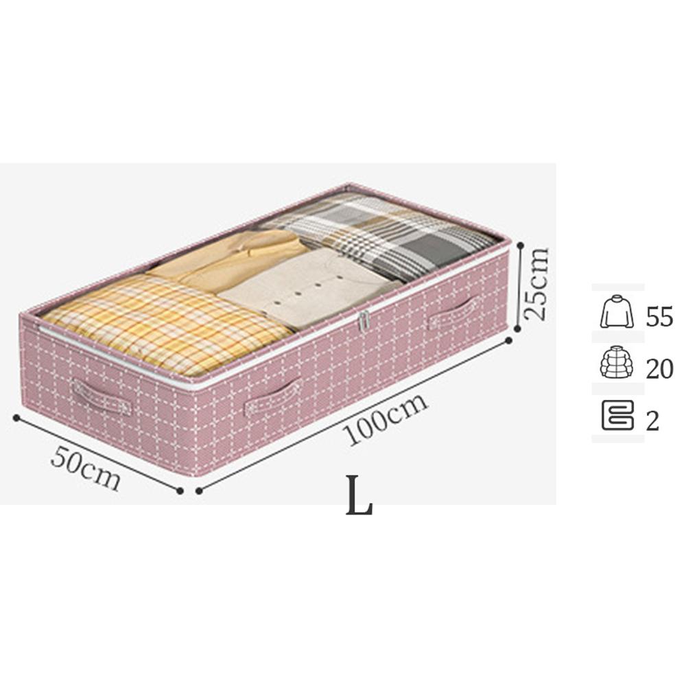 1Pc Under Bed Storage Containers, Large Capacity Underbed Storage Bags Organizer, Thick Fabric Storage Bins with Clear Window