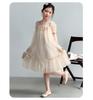 Girls' Dress Summer Dress 2026 New Style Children's Elegant Princess Puff Skirt Girls' Sweet Wind Mesh Skirt