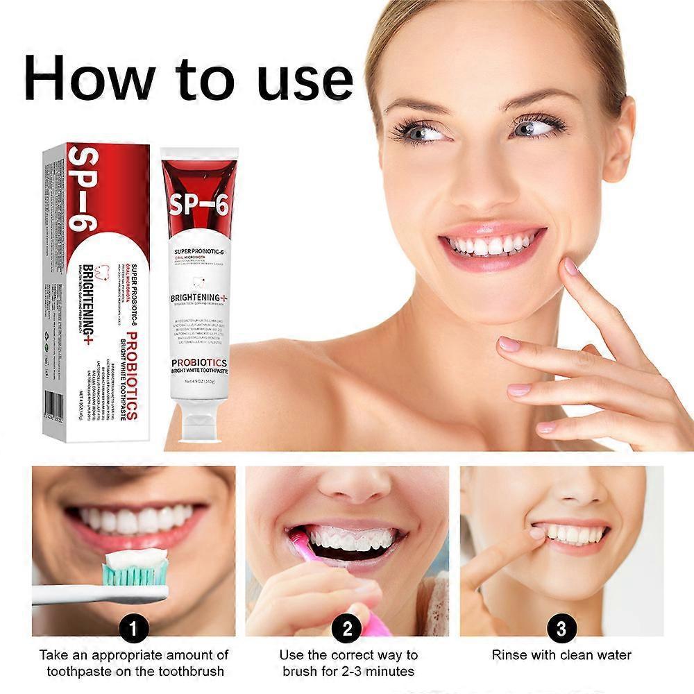 1/2/3PCS SP-6 Probiotics WhiteningToothpasteBrightening &Stain Removing Toothpaste 140g