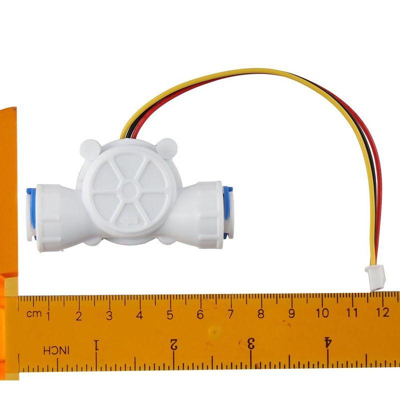 Plastic Water Flow Meter 3/8" White Fuel Flowmeter 0.3-10L/min Quick Connect Water Flow Sensor Water Diesel Kerosene