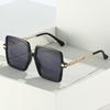 Xiangjia Modern Retro Glasses Men'S Frameless Sunglasses Personalized Large Square Rock Style Trend Sunglasses